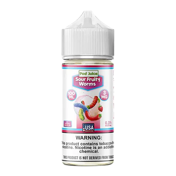 BUY 1 GET 1 FREE Sour Fruity Worms Pod Juice 100ml