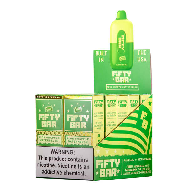 BUY 1 GET 1 FREE Aloe Grapple Watermelon Fifty Bar | Vape Amazon India - Vape Amazon India