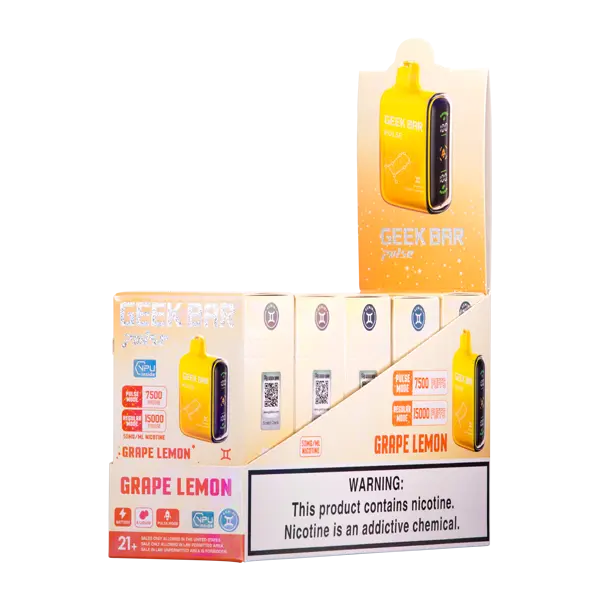 BUY 1 GET 1 FREE Grape Lemon Geek Bar Pulse | Vape Amazon India Geek Vape