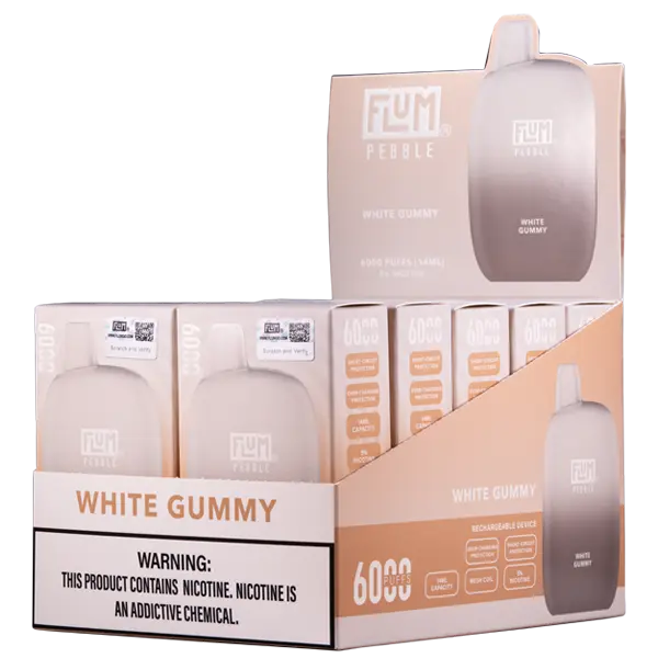 BUY 1 GET 1 FREE White Gummy FLUM Pebble | Vape Amazon India Flum