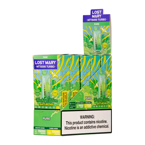 BUY 1 GET 1 FREE Pure Lost Mary MT15000 Turbo (Saturday) | Vape Amazon India Lost Mary