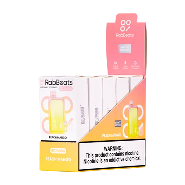 BUY 1 GET 1 FREE Peach Mango RabBeats RC10000 | Vape Amazon India RabBeats