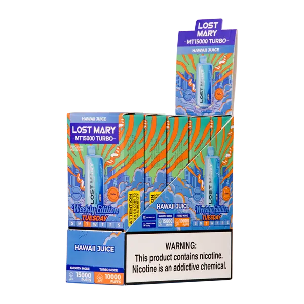 BUY 1 GET 1 FREE Hawaii Juice Lost Mary MT15000 Turbo (Tuesday) | Vape Amazon India Lost Mary