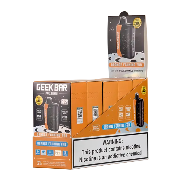 BUY 1 GET 1 FREE Orange Fcuking Fab Geek Bar Pulse X 25k | Vape Amazon India Geek Vape