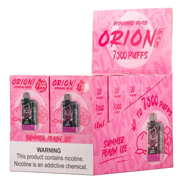 BUY 1 GET 1 FREE Summer Peach Ice Orion Bar 7500 | Vape Amazon India Lost Vape