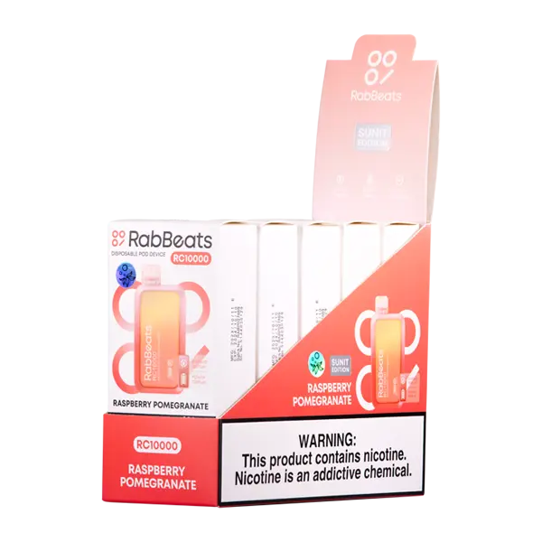 BUY 1 GET 1 FREE Raspberry Pomegranate RabBeats RC10000 | Vape Amazon India RabBeats