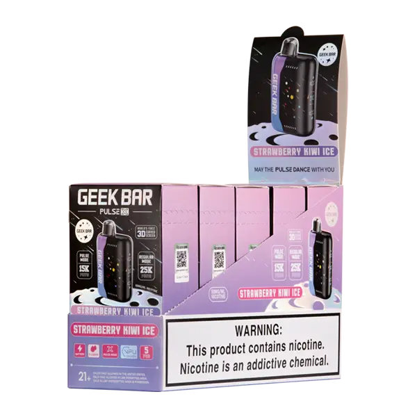 BUY 1 GET 1 FREE Strawberry Kiwi Ice Geek Bar Pulse X 25K | Vape Amazon India Geek Vape